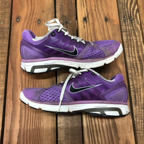 Nike size 7.5 LunarGlide purple sneakers/shoes - Picture 7 of 8